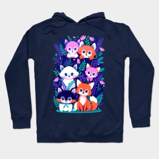 Cute Funny Foxes Hoodie